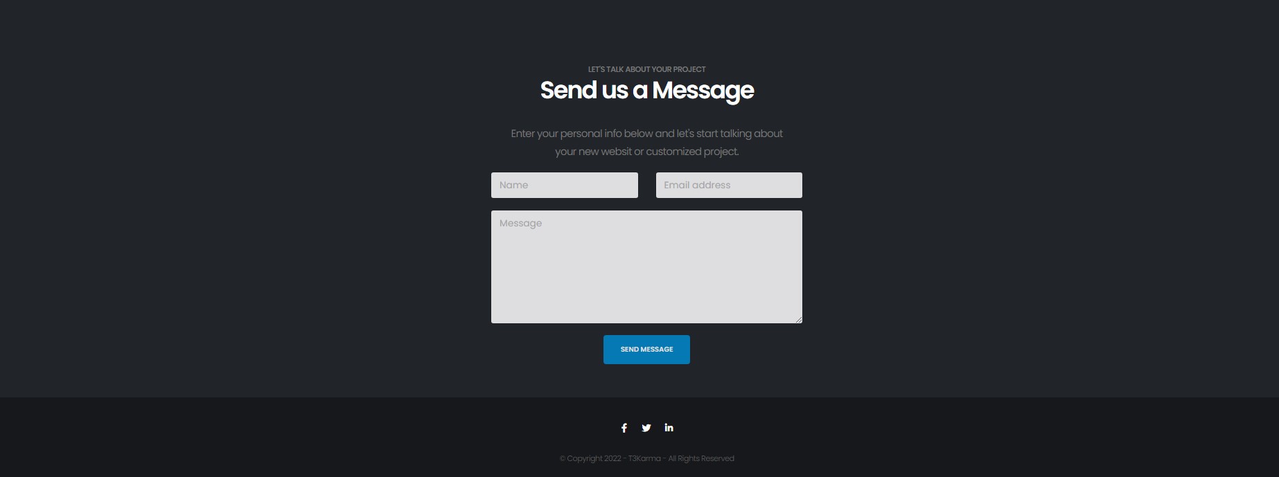 Contact Form Center Contact Form Center