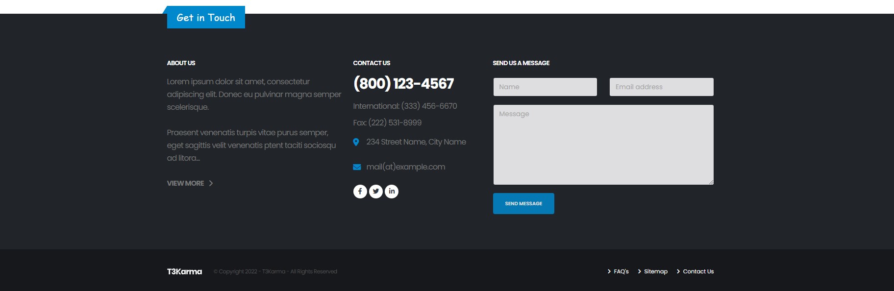 Contact Form Classic Contact Form Classic